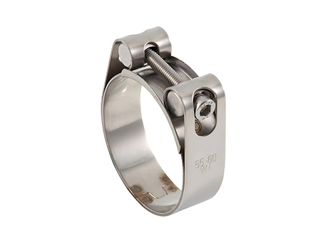 Unitary Hose Clamp with Double Bands